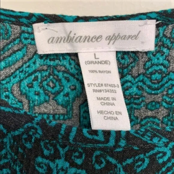 Ambiance Tank Top Size L Geometric Print - Picture 4 of 6
